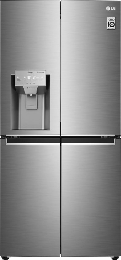 LG GML844PZ6F Frans-Deur Koelkast | Total No Frost | Inverter Linear Compressor | UV Nano Water- en IJsdispenser | SmartThinQ WiFi | Vers Zone Compartiment | Deurkoeling | RVS Design