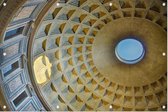 Open koepel en oculus van het Pantheon in Rome - Foto op Tuinposter - 60 x 40 cm