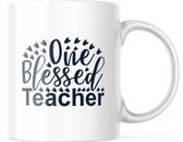 Mok One Blessed Teacher | Juf Bedankt Cadeau | Meester Bedankt Cadeau | Leerkracht Bedankt Cadeau | Einde schooljaar Bedankt Cadeau
