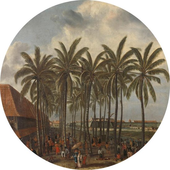 Le château de Batavia, Andries Beeckman - Photo sur papier peint Cercle - ⌀ 120 cm