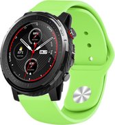 Siliconen Smartwatch bandje - Geschikt voor  Xiaomi Amazfit Stratos sport band - lichtgroen - Horlogeband / Polsband / Armband