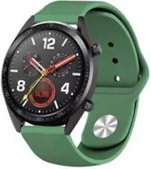 Siliconen Smartwatch bandje - Geschikt voor  Huawei Watch GT sport band - legergroen - 46mm - Horlogeband / Polsband / Armband