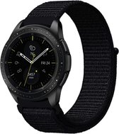 Samsung Galaxy Watch 41mm / 42mm nylon band - zwart + glazen screen protector