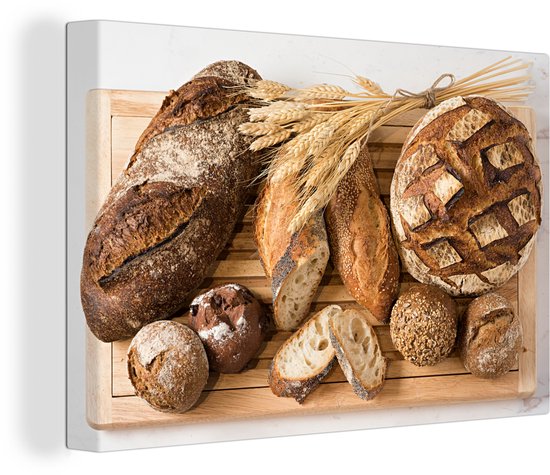 Différents types de toiles de pain 2cm 30x20 cm - petit - Tirage photo sur toile (Décoration murale salon / chambre)