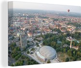 Canvas Schilderij Luchtfoto van de Duitse stad Braunschweig - 120x80 cm - Wanddecoratie