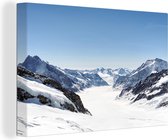 Vue depuis le Jungfraujoch sur le glacier d'Aletsch en Europe Toile 60x40 cm - Tirage photo sur toile (Décoration murale salon / chambre)