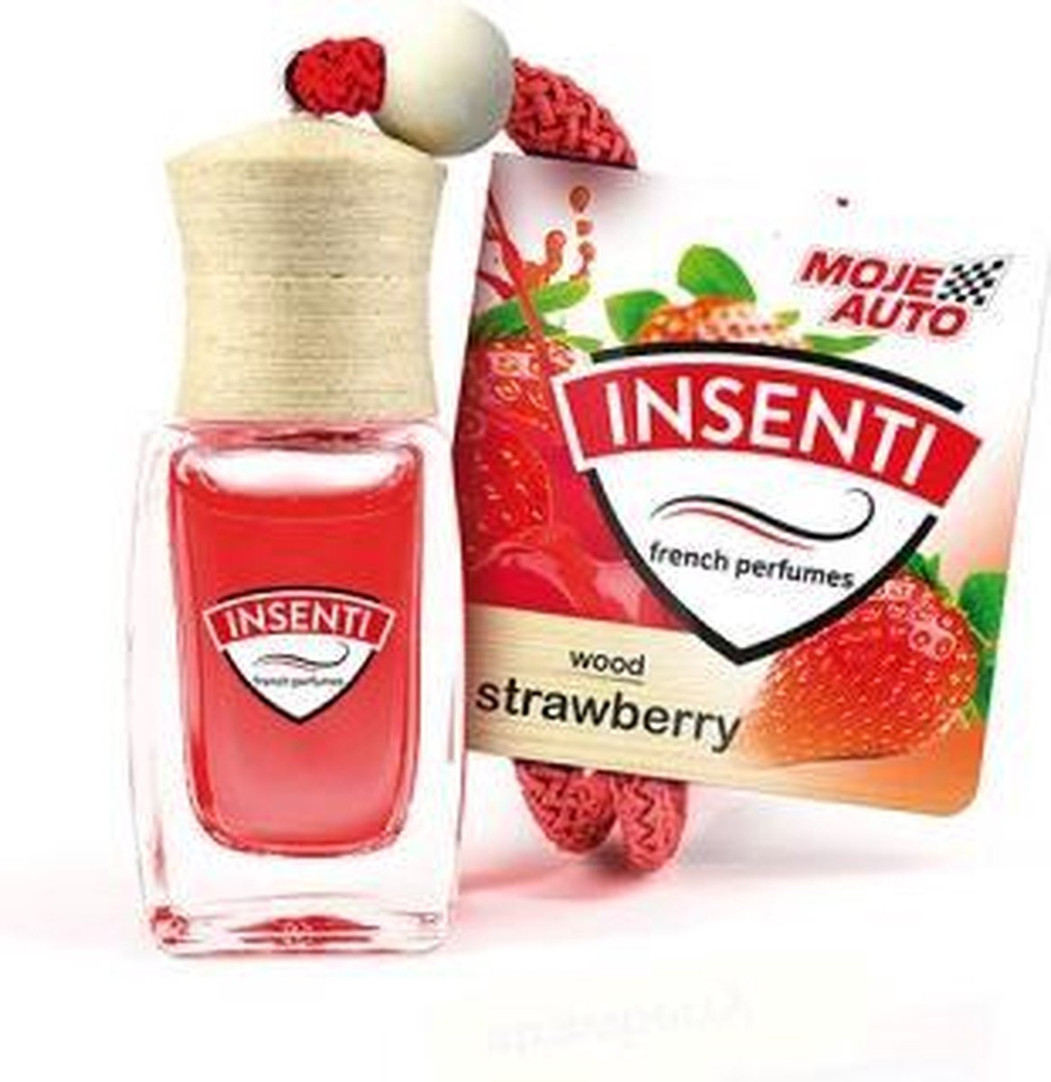 Luchtverfrisser Insenti strawberry - Voor in de auto - Automatisch - 8 ml