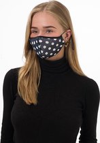 Mondkapjes - 2 Pack - Mondmasker - Mondkapjes met elastiek - Wasbaar - Niet Medisch - Verstelbaar - Unisex - Polka Dot Navy