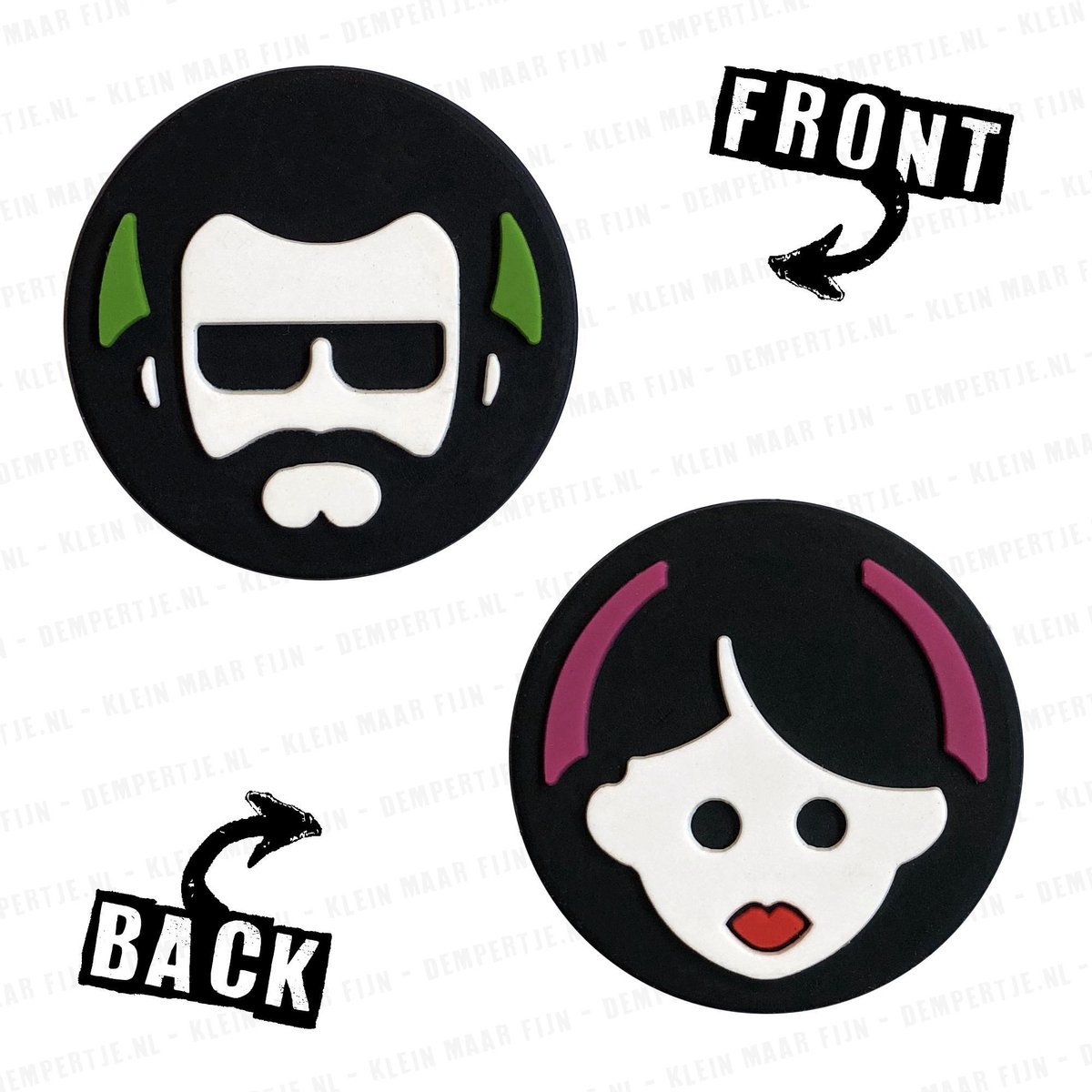 Dempertje.nl - Tennisdemper 2 stuks - Tosdemper - Man/Vrouw - #078
