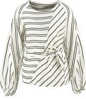 Aaiko kortere off white gestreepte blouse - Maat XS