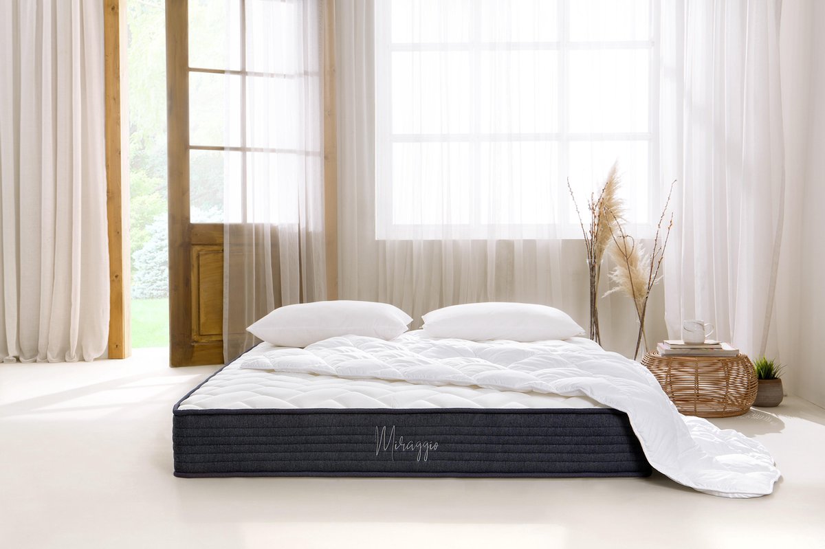 Miraggio Matras Mirage - Maat 80 x 200 Wit en blauw