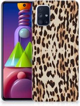 TPU Silicone Hoesje Geschikt voor Samsung Galaxy M51 Telefoonhoesje Leopard