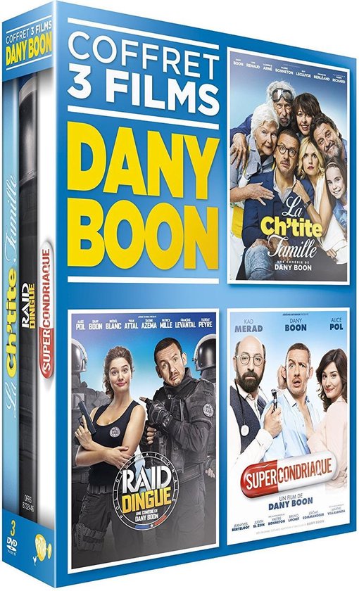 Dany Boon Coffret 3 Films - La Ch'tite Famille + Raid Dingue + Supercondriaque (Franse import)