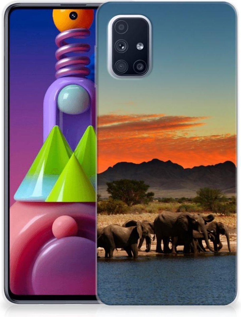 Samsung Galaxy M51 TPU Hoesje Olifanten