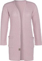 Knit Factory Luna Gebreid Dames Vest - Roze - 40/42 - Met steekzakken