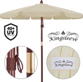 Kingsleeve Parasol 330cm – Waterafstotend UV Bescherming 50+ - Crème