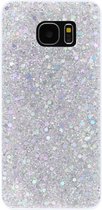 ADEL Premium Siliconen Back Cover Softcase Hoesje Geschikt voor Samsung Galaxy S7 Edge - Bling Bling Glitter Zilver