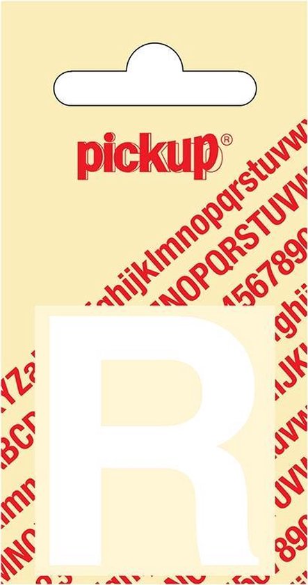 Pickup plakletter Helvetica 40 mm - wit R