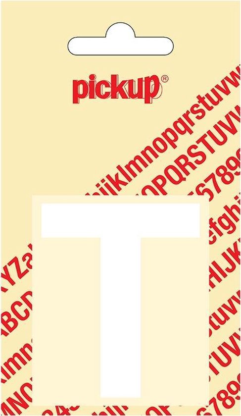 Pickup plakletter Helvetica 60 mm - wit T