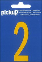 Pickup plakcijfer reflecterend geel - 70 mm 2