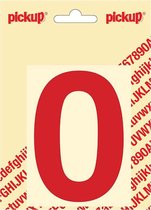 Pickup plakcijfer Helvetica 100 mm - rood 0