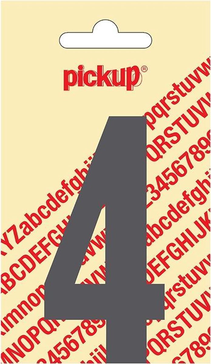 Pickup plakcijfer Nobel Grijs - 90 mm 4