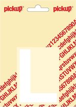 Pickup plakletter Helvetica 80 mm - wit L