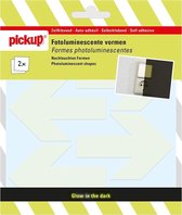 Pickup Fotoluminiscerende vorm transparant - pijlen 6,5 cm fotoluminiscent