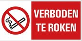 Pickup - Verboden te roken - conform NEN-EN-ISO 7010 bord 30x15 cm