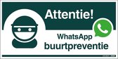 Pickup bord panneau 30x15 cm - WhatsApp Buurtpreventie