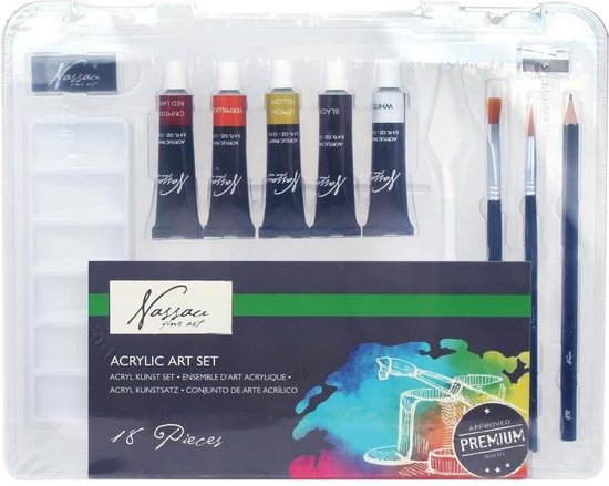 Nassau Acryl Art Verfset 17-delig