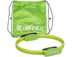 Bluefinity pilates ring groen - met oefeningen - armen en benen - yogaring - Ø 37cm