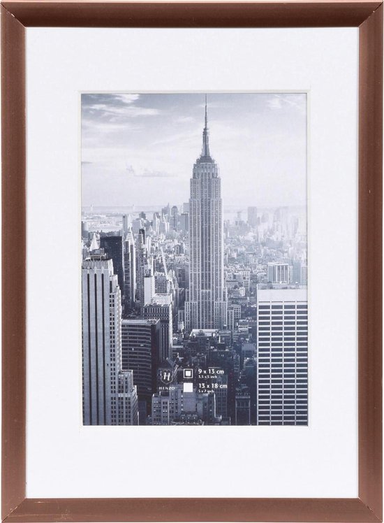 Fotolijst - Henzo - Manhattan - Fotomaat 13x18 cm - Brons