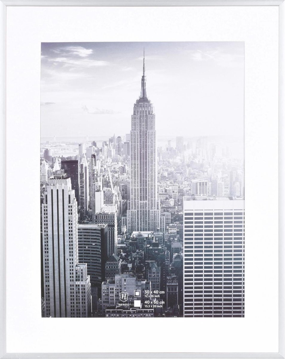 Henzo Fotolijst - Henzo - Manhattan - Fotomaat 40x50 cm - Zilver