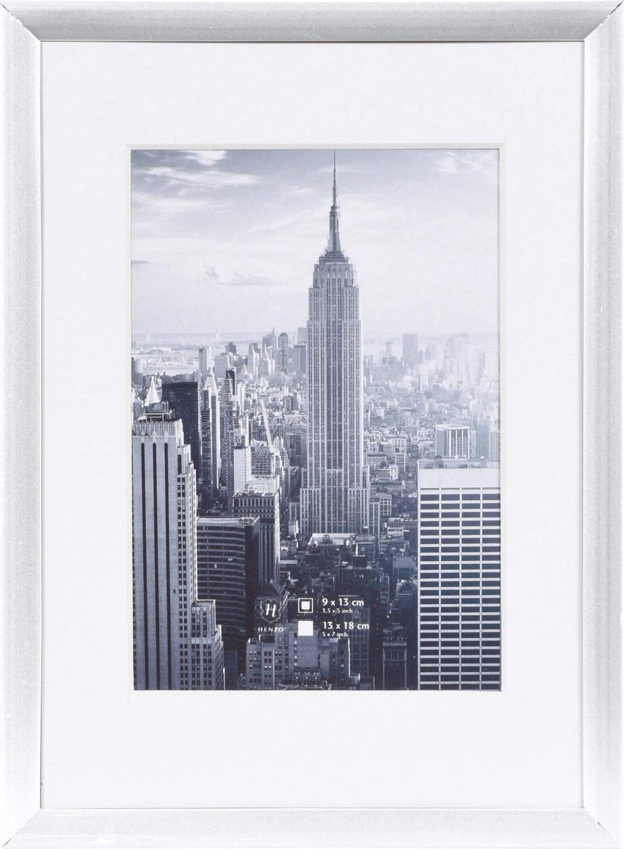 Henzo Fotolijst - Henzo - Manhattan - Fotomaat 13x18 cm - Zilver