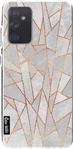 Casetastic Samsung Galaxy A72 (2021) 5G / Galaxy A72 (2021) 4G Hoesje - Softcover Hoesje met Design - Shattered Concrete Print