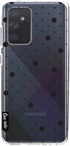 Casetastic Samsung Galaxy A52 (2021) 5G / Galaxy A52 (2021) 4G Hoesje - Softcover Hoesje met Design - Pin Points Polka Black Transparent Print