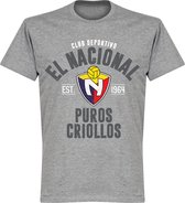 Club Deportivo El Nacional Established T-shirt - Grijs - 3XL