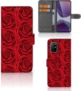 GSM Hoesje OnePlus 8T Mobiel Bookcase Red Roses