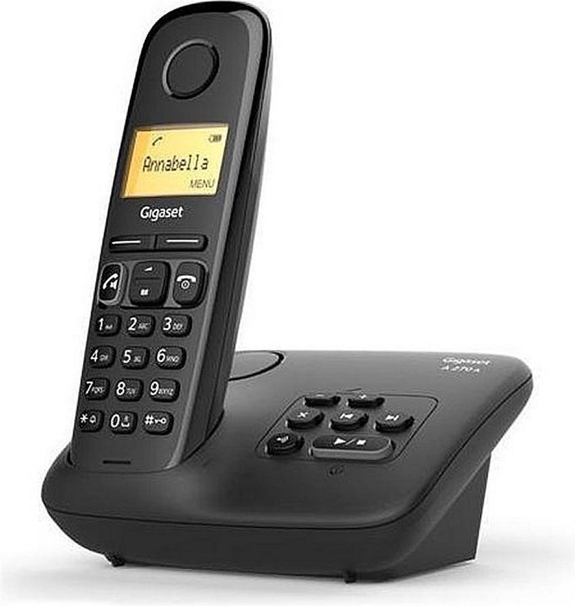 Gigaset A270A - Single DECT telefoon - met antwoordapparaat - Zwart