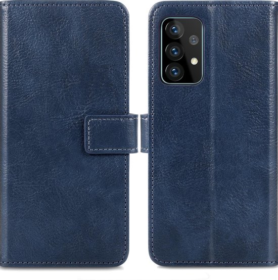 iMoshion Hoesje Geschikt voor Samsung Galaxy A52 (4G) / A52s / A52 (5G) Hoesje Met Pasjeshouder - iMoshion Luxe Bookcase - Donkerblauw