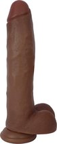 11 Inch Dong with Balls - Brown - Realistic Dildos - brown - Discreet verpakt en bezorgd