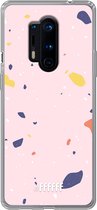 OnePlus 8 Pro Hoesje Transparant TPU Case - Terrazzo N°8 #ffffff