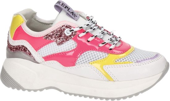 Replay Flys sneaker, Sneakers, Meisje, Maat 35, wit/multi - Schoenen.nl