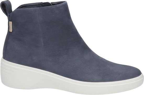 Ecco Soft 7 wedge dames boot - Blauw - Maat 38 | bol.com