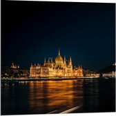 Dibond - The Shoes On The Danube Bank - Budapest   - 80x80cm Foto op Aluminium (Wanddecoratie van metaal)