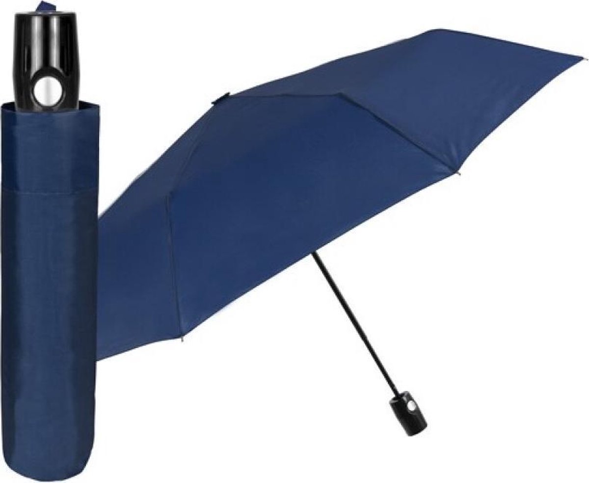 Perletti Paraplu Mini Automatisch 98 Cm Microvezel Marineblauw