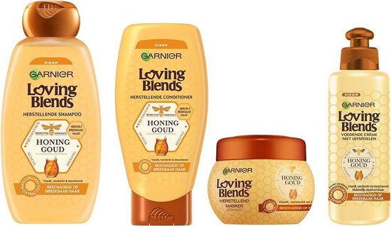 Effectief Naschrift Verrast zijn Garnier Loving Blends Honing Goud Shampoo, Conditioner, Haarmasker &  Leave-in crème Pakket | bol.com