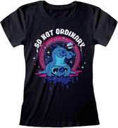 Lilo & Stitch - Not Ordinary   Fitted T-Shirt Zwart