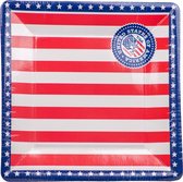 USA Party Vierkant Bord - 8 stuks